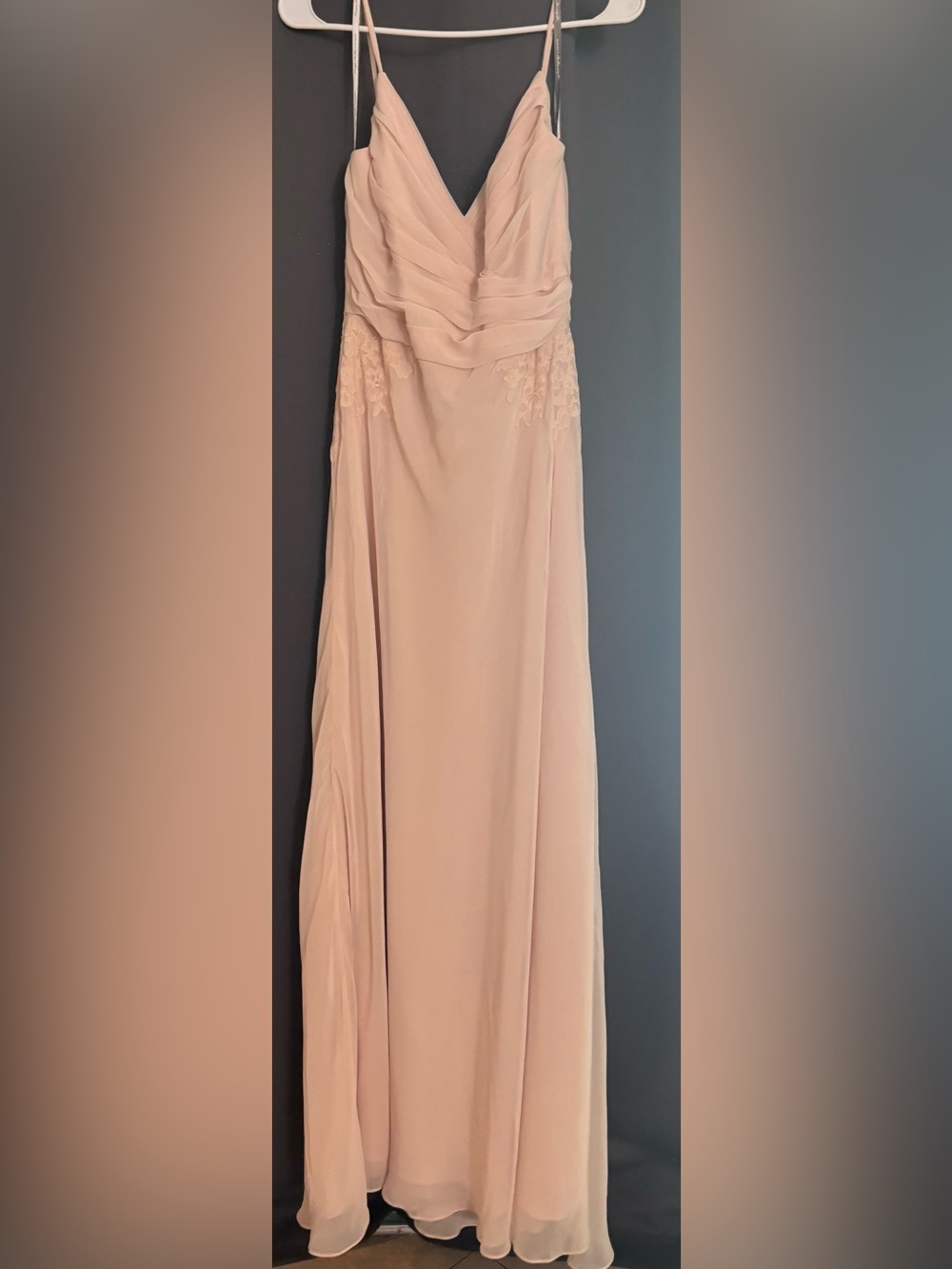 Monique Lhuillier- Chiffon and lace dress Size 10